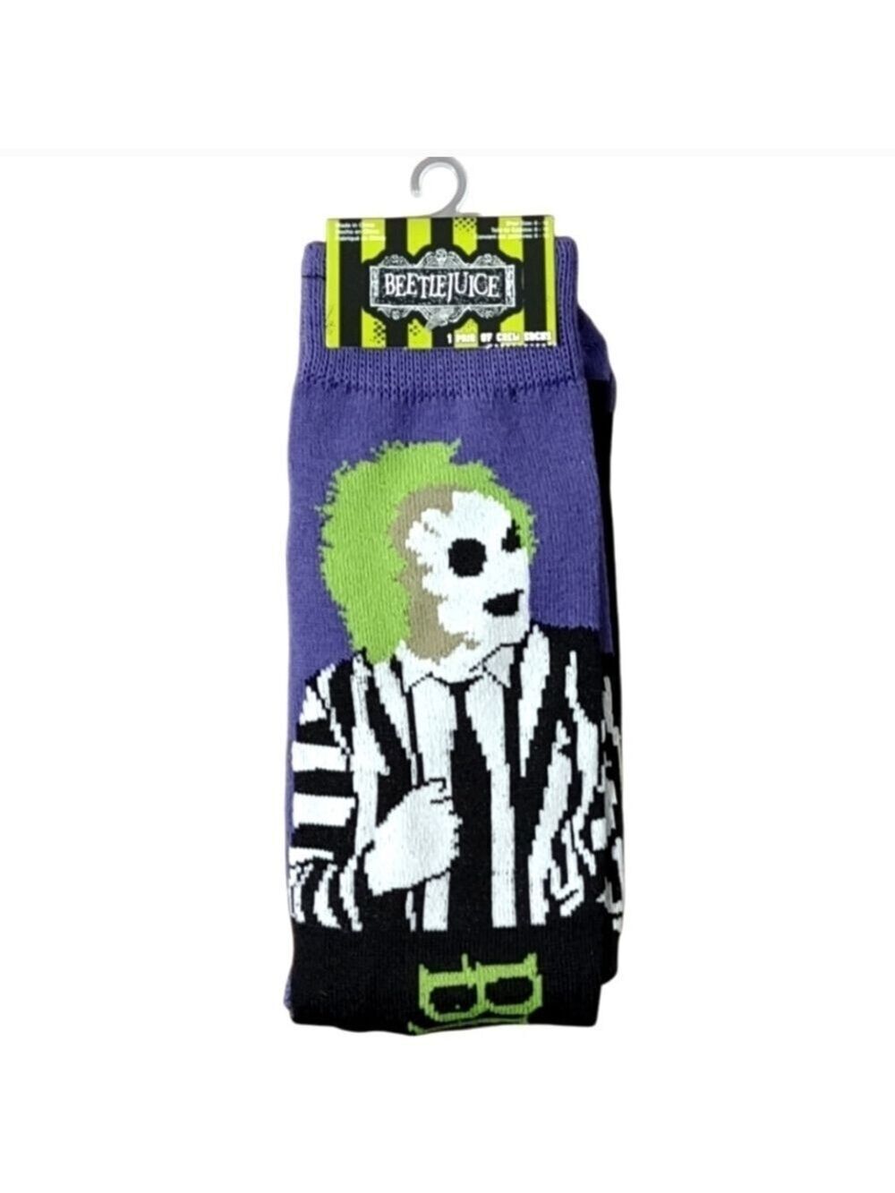 4/$25 Tim Burton Beetlejuice Novetly Crew Socks New